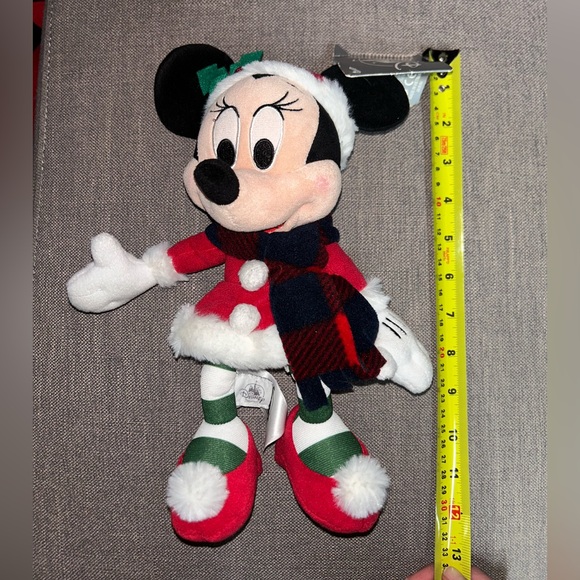 Disney Christmas Minnie Mouse Festive Plush in Red and White - Picture 2 of 2